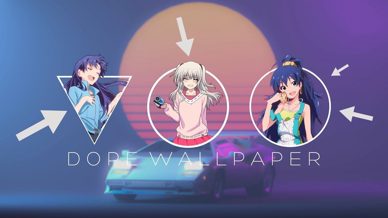 Personaggi anime con forme geometriche, 1280x720 720p, Laptop