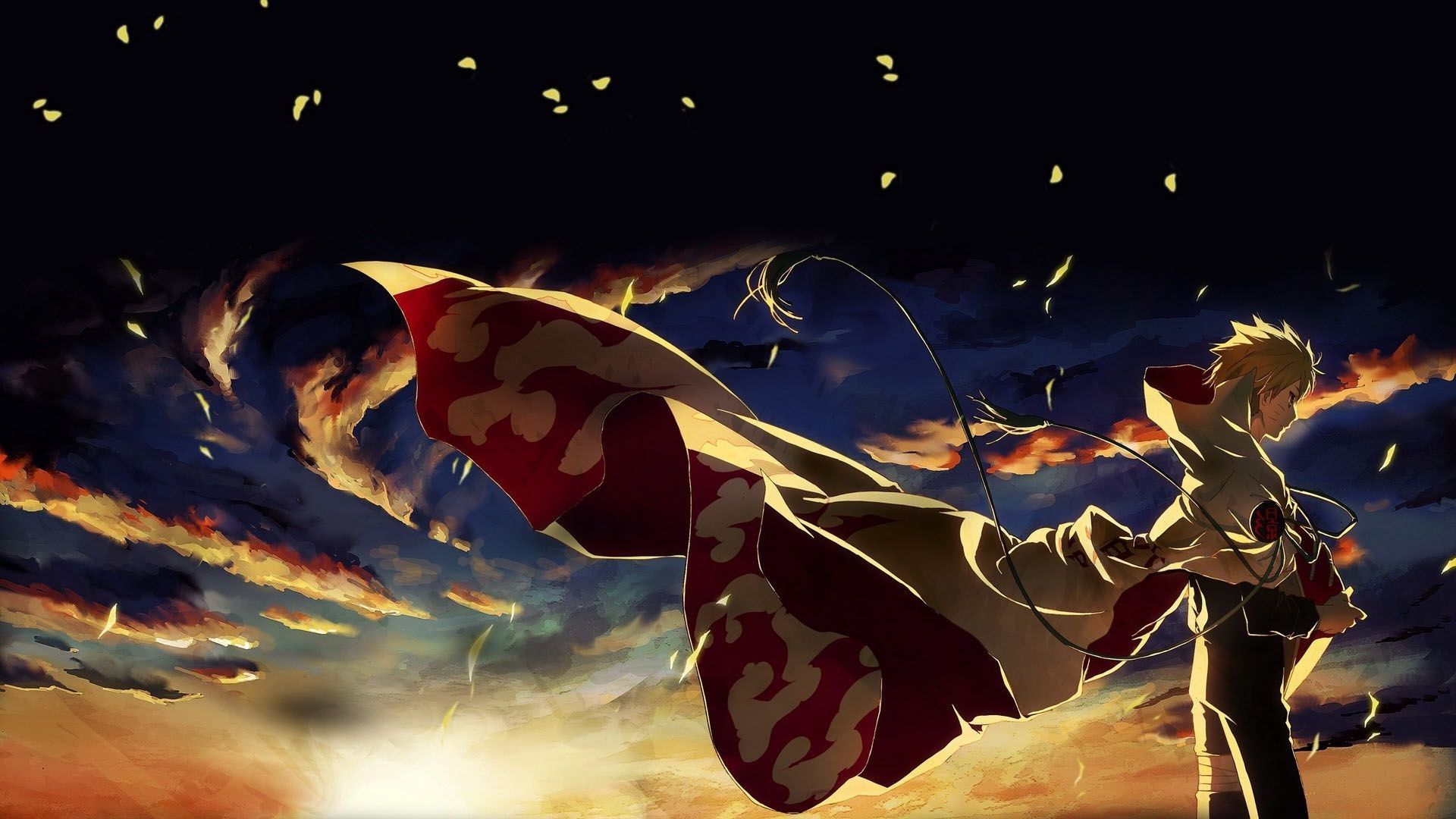 Naruto mantello Akatsuki tramonto, 1920x1080 Full HD 1080p, PC Desktop
