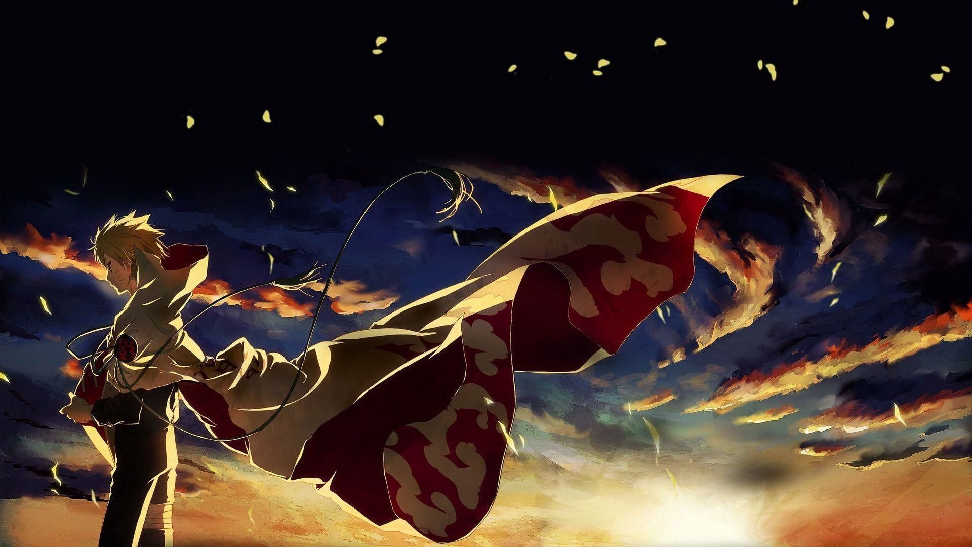 Naruto mantello Hokage tramonto, Konoha, 1920x1080 Full HD, Laptop