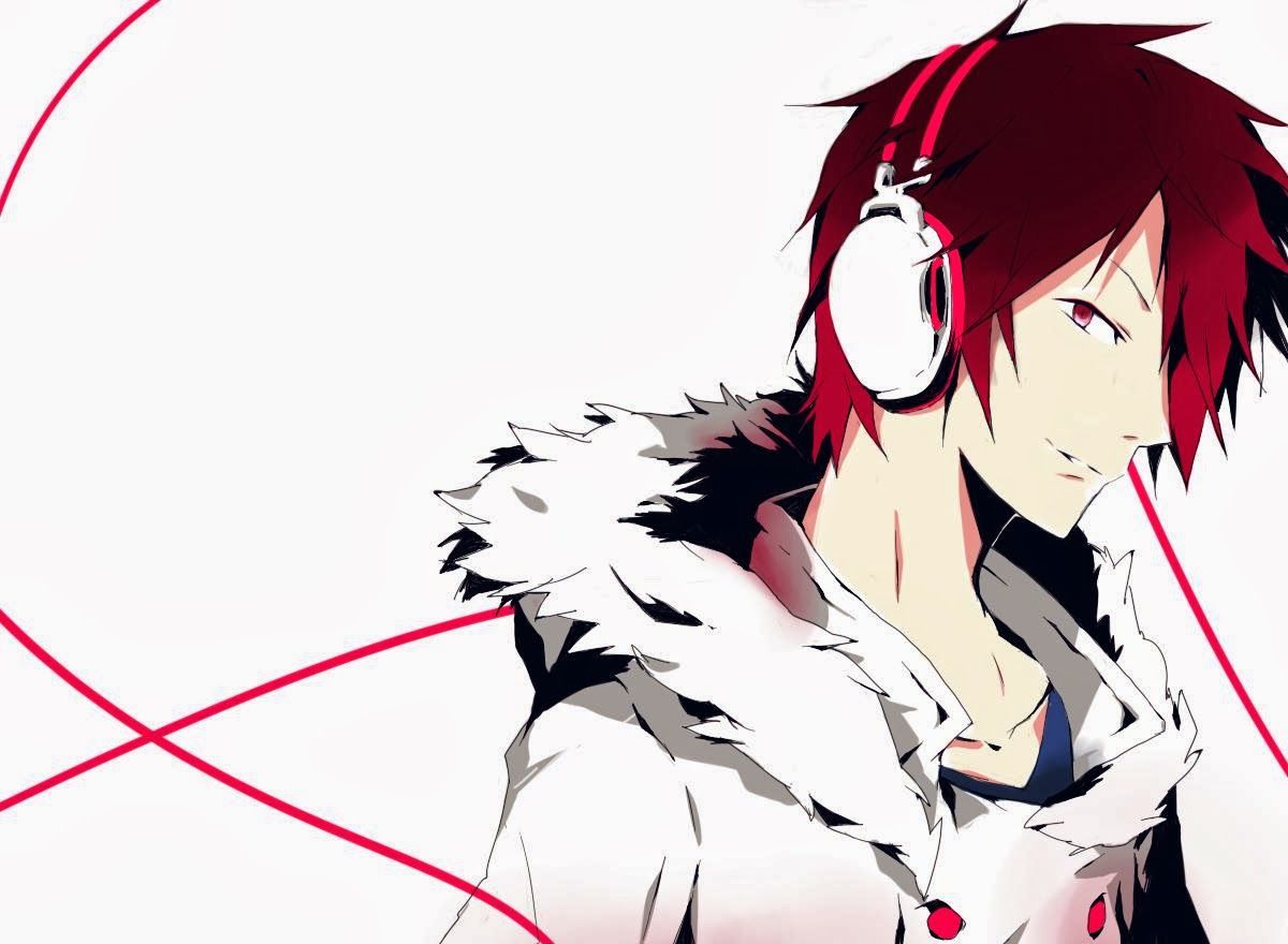 Personaggio anime capelli rossi cuffie, 1200x880 HD, PC