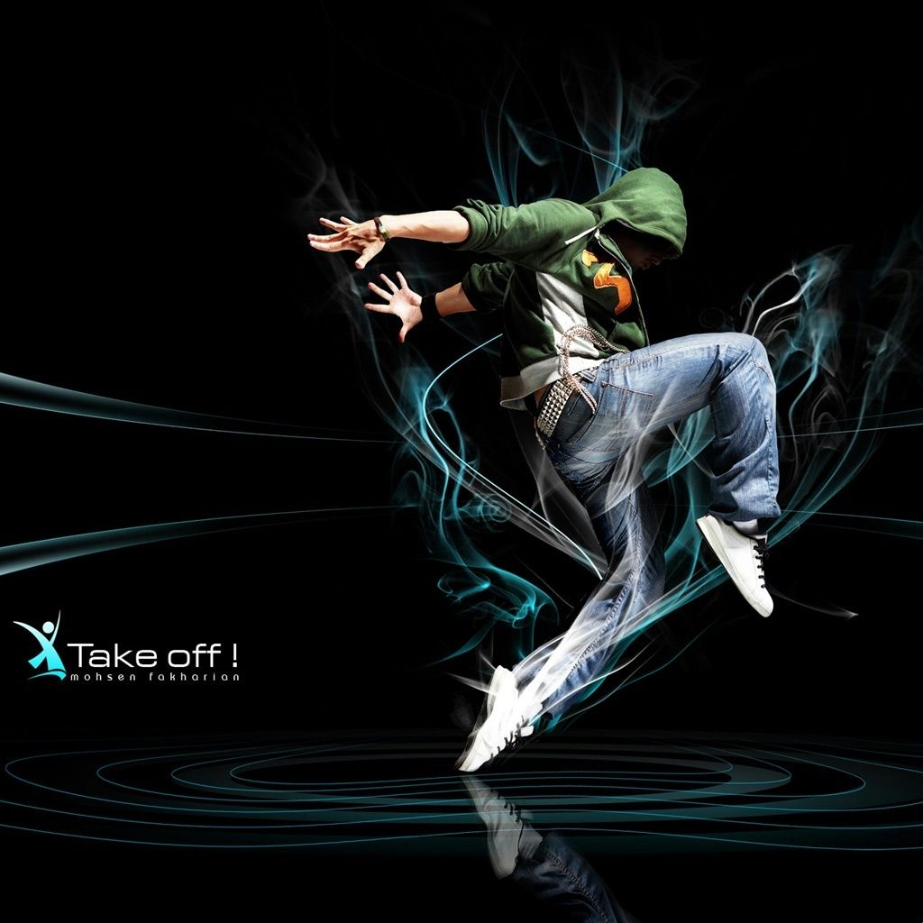 Ballerino breakdance sfondo nero, 1024x1024 HD, iMac