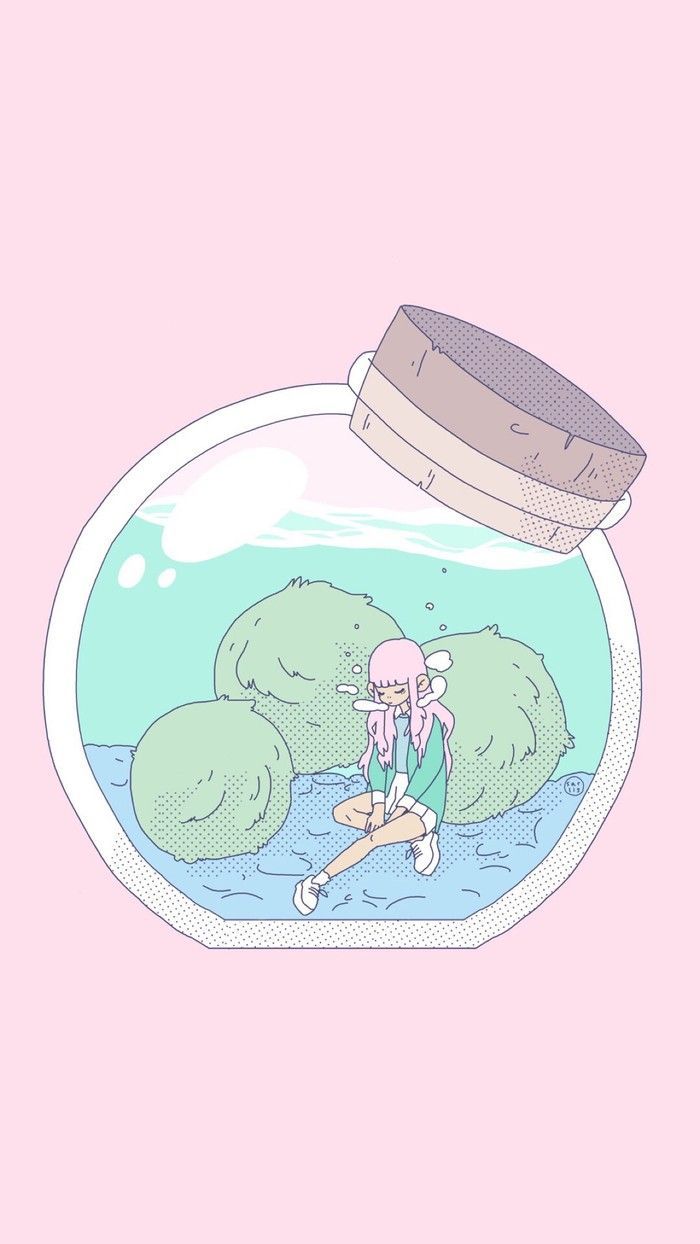 Personaggio anime in barattolo, 700x1244 Verticale, Telefono