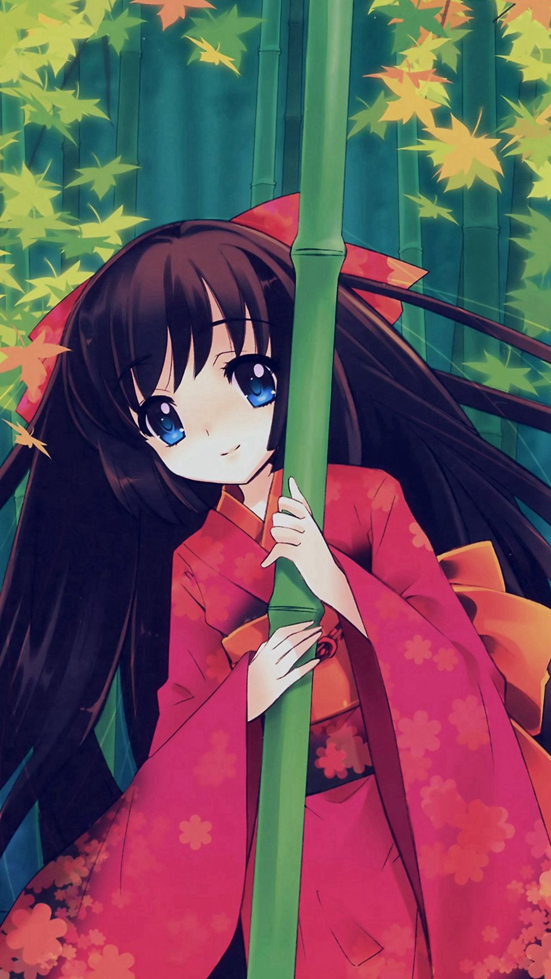 Guerriera anime kimono viola, 2560x1440 2K QHD, PC