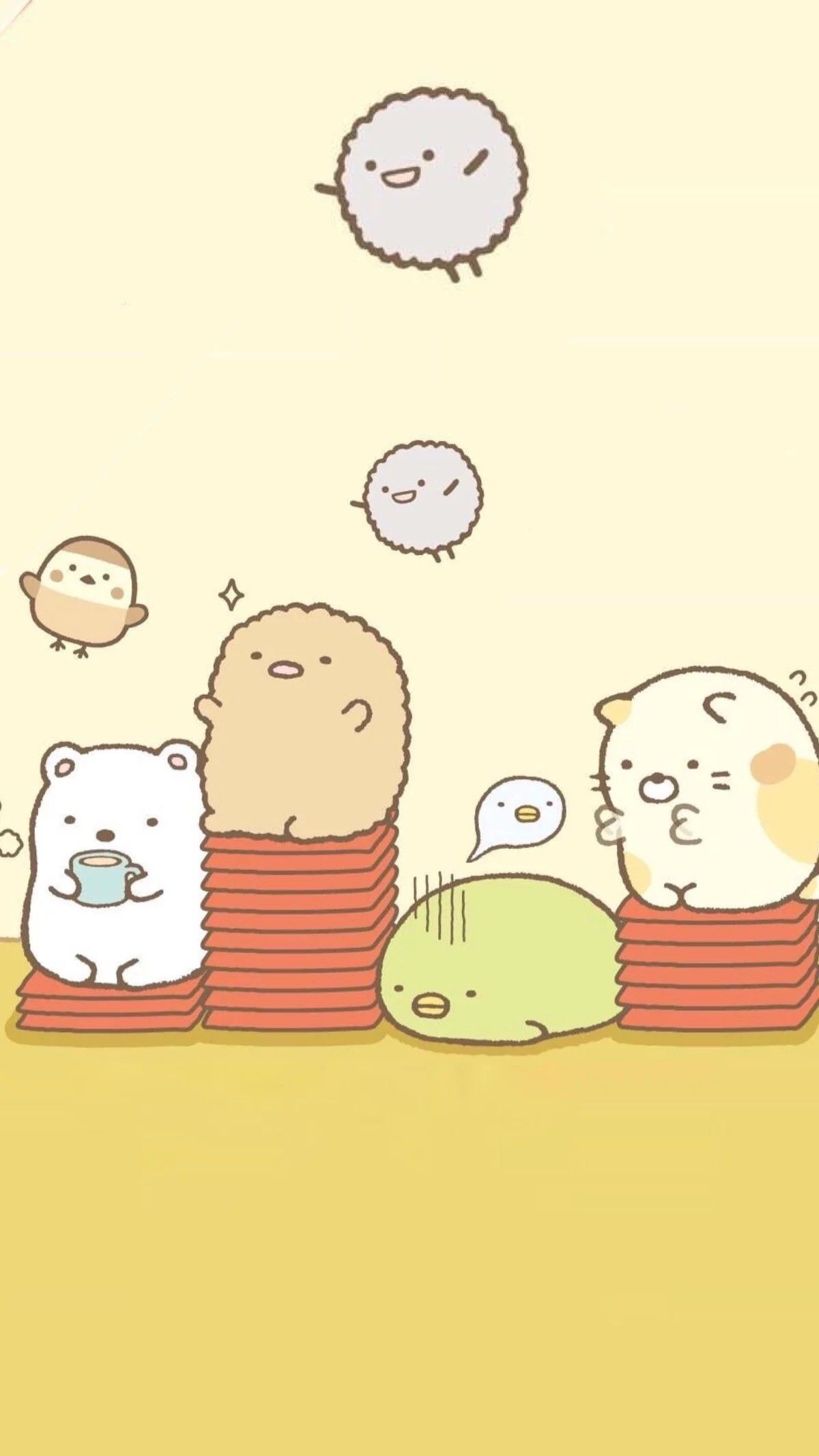 Sumikko Gurashi personaggi kawaii, 1200x2133 Verticale, Telefono