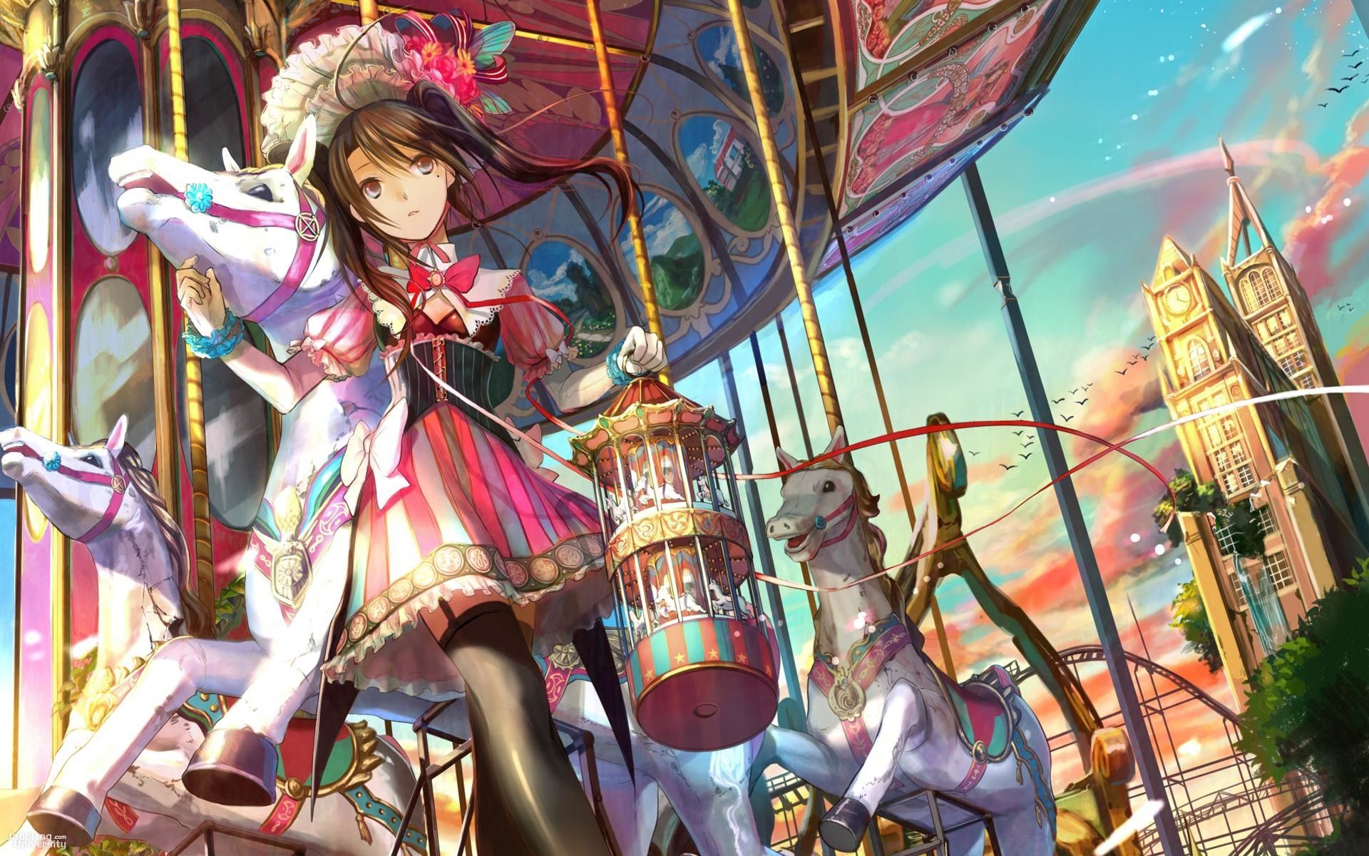 Ragazza anime orecchie animale, 1332x850 HD, Desktop
