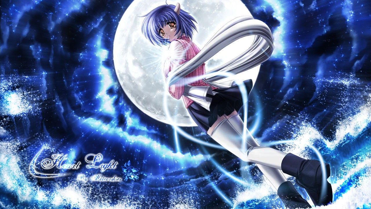 Ragazza anime capelli blu neve, 1920x1080 1080p, PC