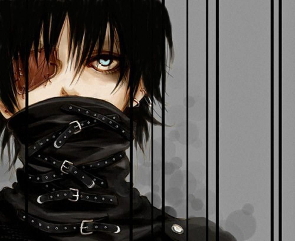 Ragazzo anime con sciarpa nera, 1000x818 HD, Desktop