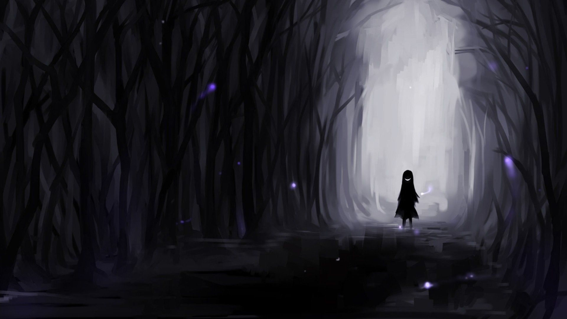 Ragazza nella foresta oscura, 1920x1080 1080p, PC Desktop