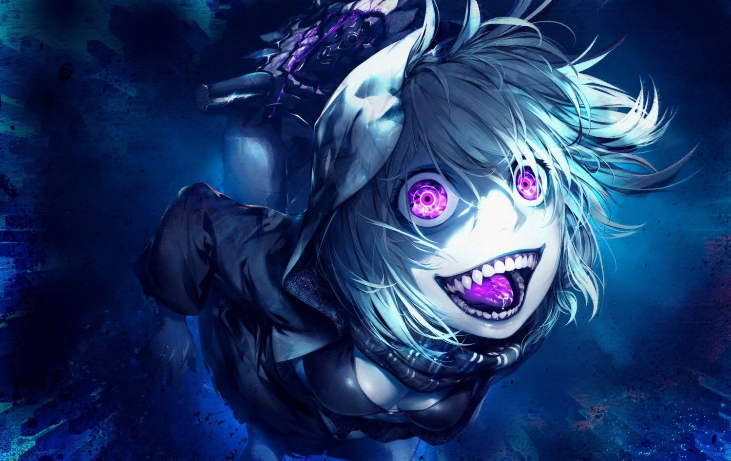 Personaggio manga occhi viola inquietanti, 1500x947 720p, PC