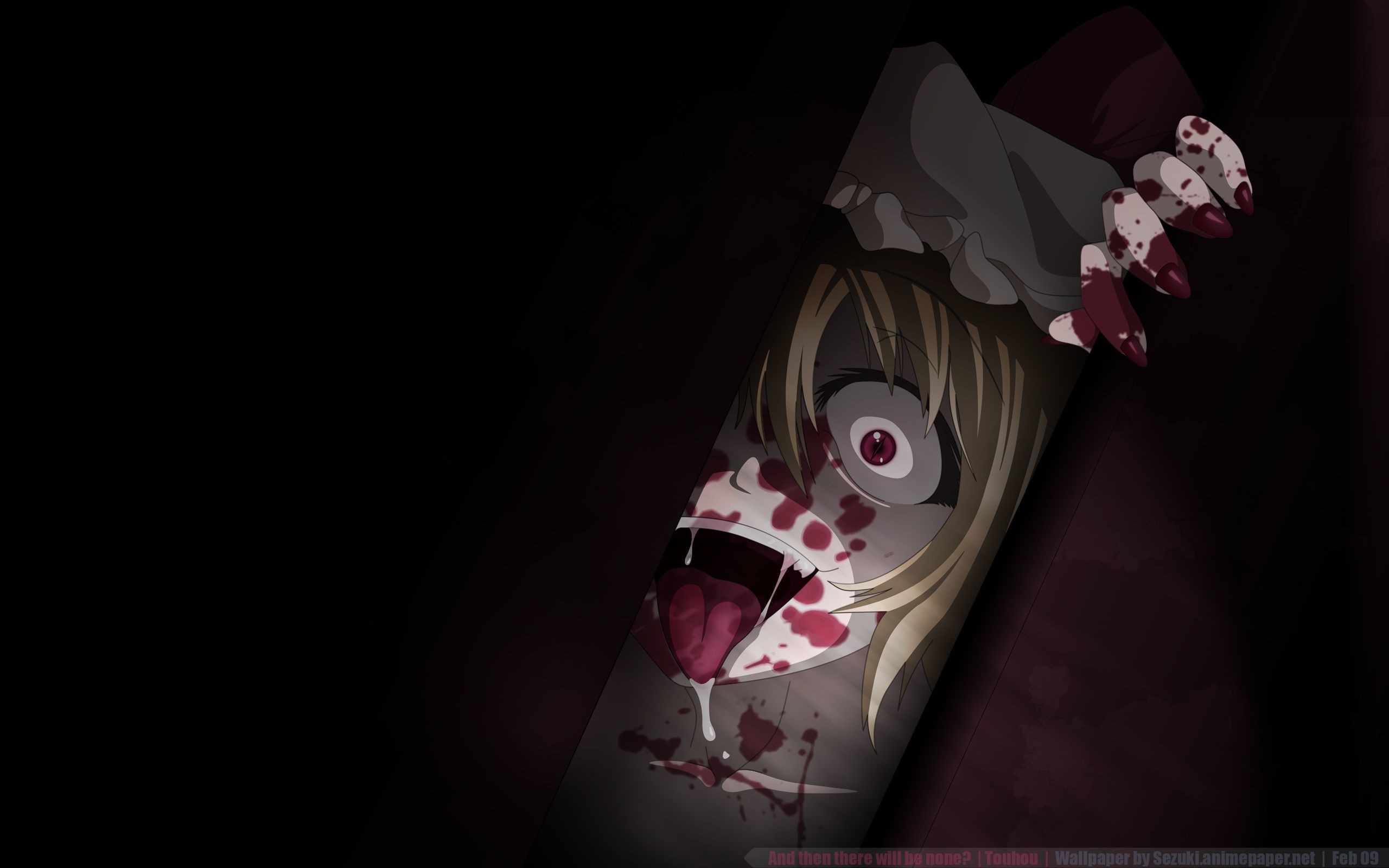 personaggio anime horror sanguinante, 2560x1600 2K, Desktop