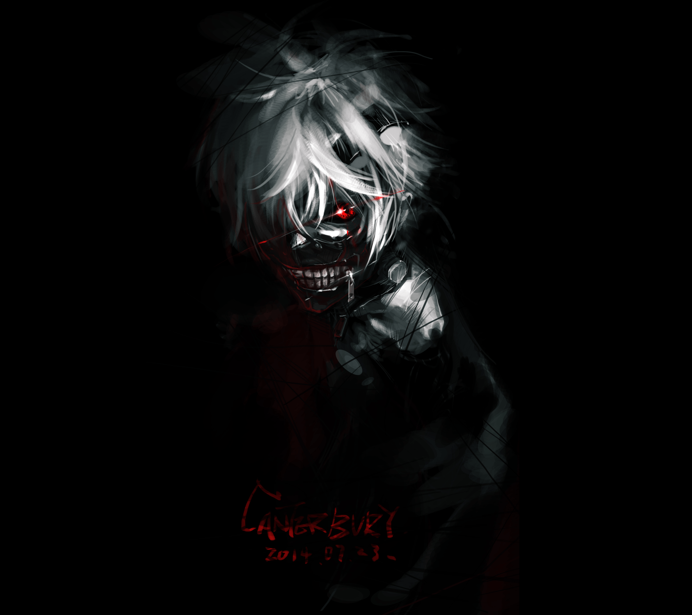 Kaneki Tokyo Ghoul maschera, 2880x2560 2K, Monitor Gaming