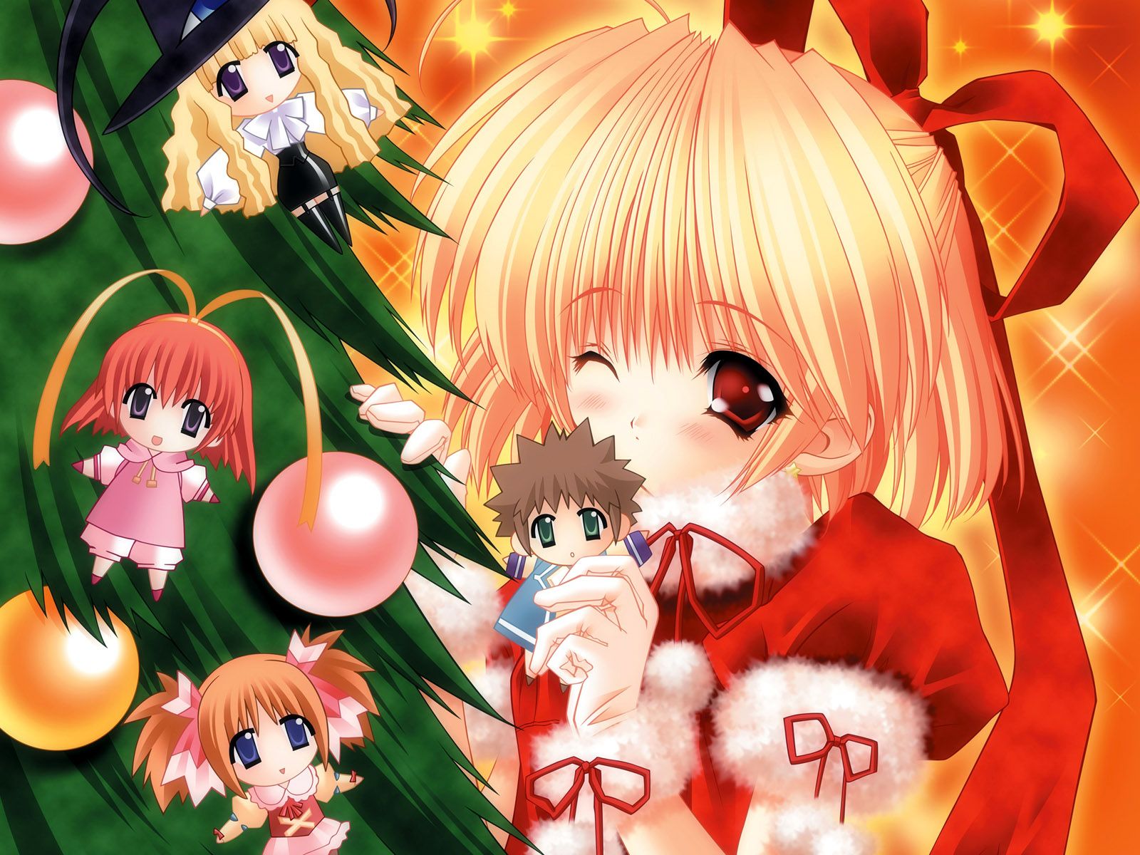 Chibi natalizia con palla di neve, 1920x1200 Full HD+ WUXGA, Laptop