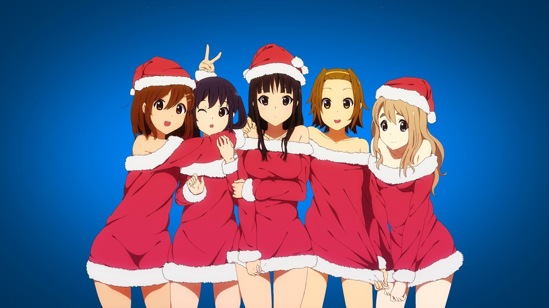 Ragazze anime kawaii natalizie, 1024x768 HD, PC