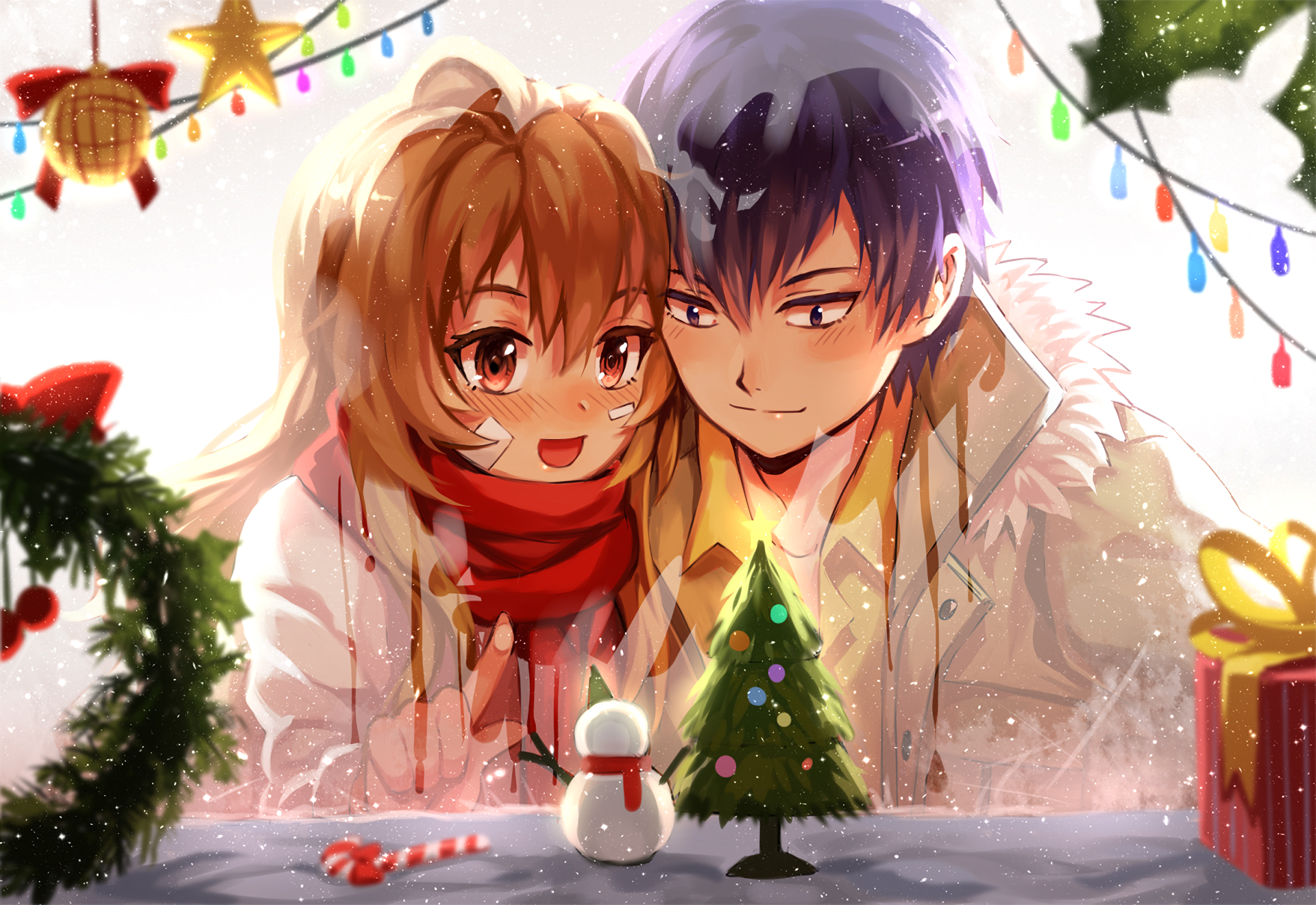 Taiga e Ryuji, Natale, Toradora, 1920x1321 Full HD+, Laptop
