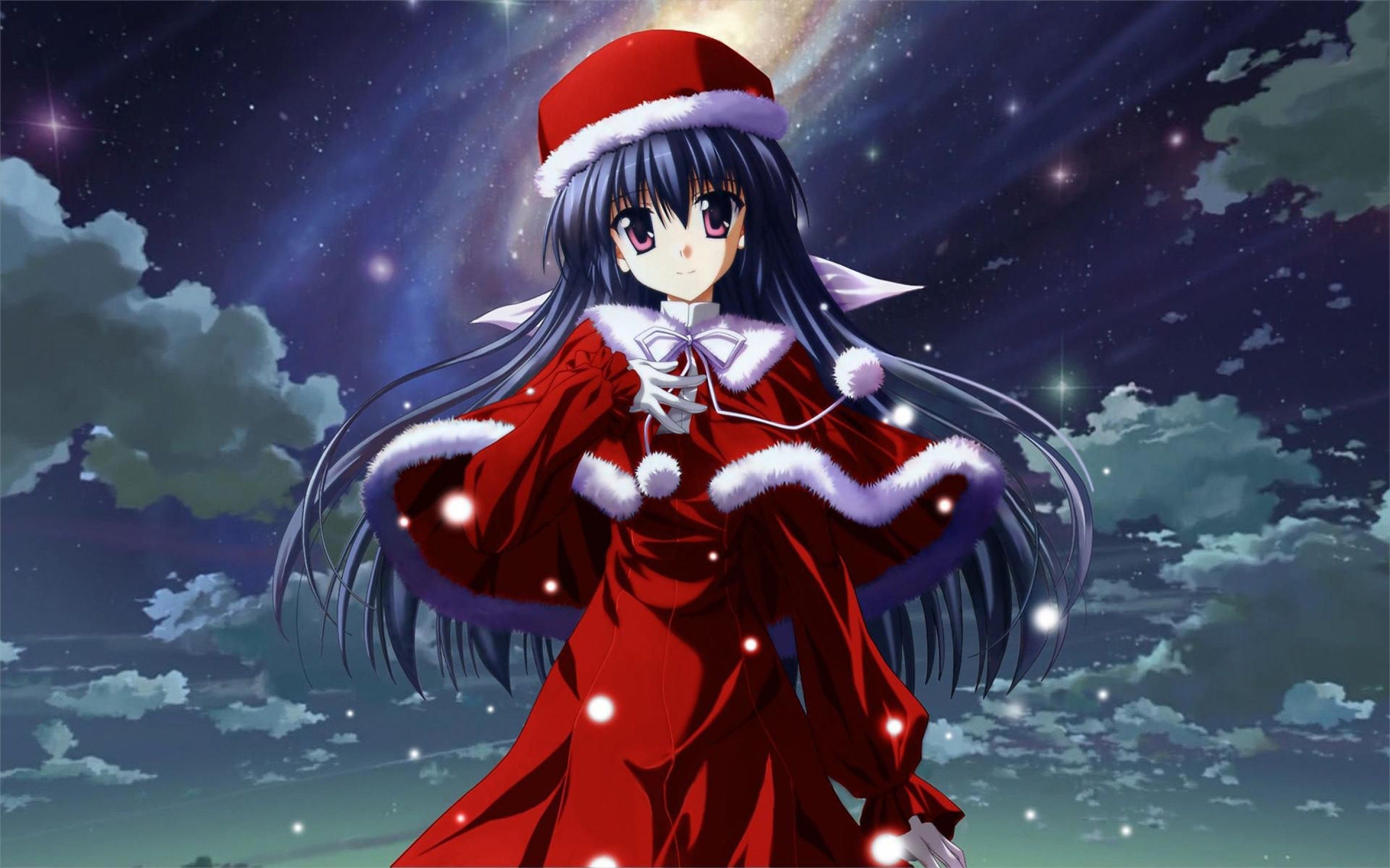Ragazza anime abito natalizio, 2880x1800 WQXGA, MacBook Pro