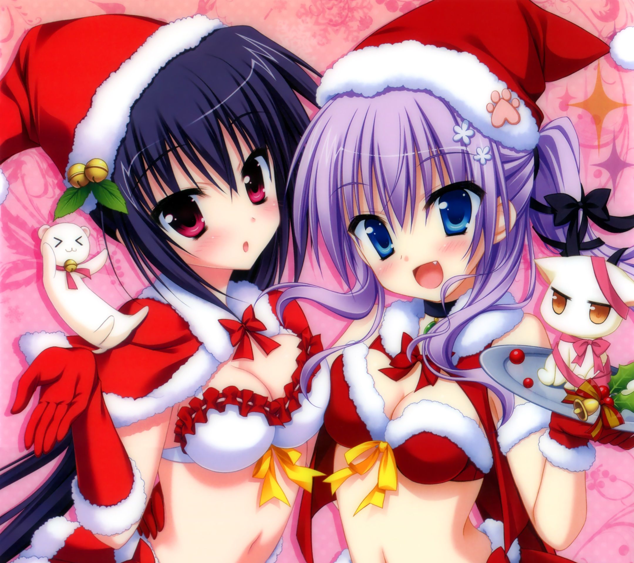 Ragazze anime kawaii natalizie, 2160x1920 Hi-Res, Desktop