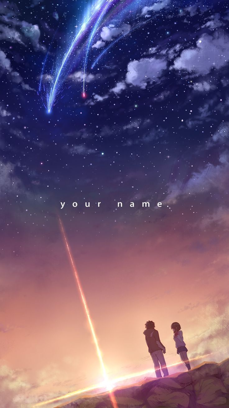 Your Name anime cometa cielo, 736x1308 Full HD Verticale, iPhone