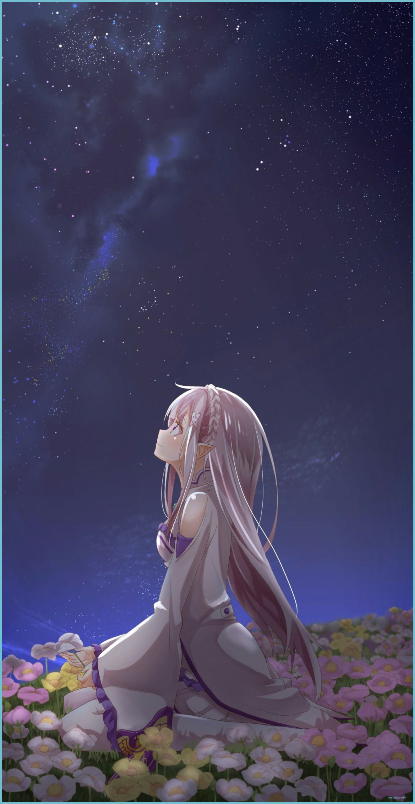 Ragazza anime cielo stellato, 1321x2560 Full HD Verticale, iPhone
