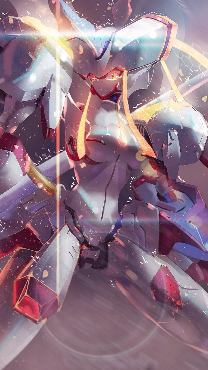 Robot mecha anime bianco, 720x1280 Full HD Verticale, Smartphone