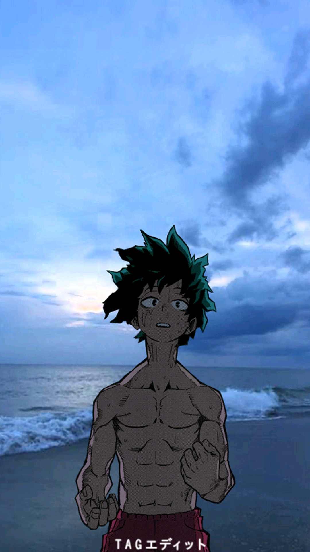 Deku spiaggia My Hero Academia, eroi, 1080x1920 Full HD Verticale, Smartphone