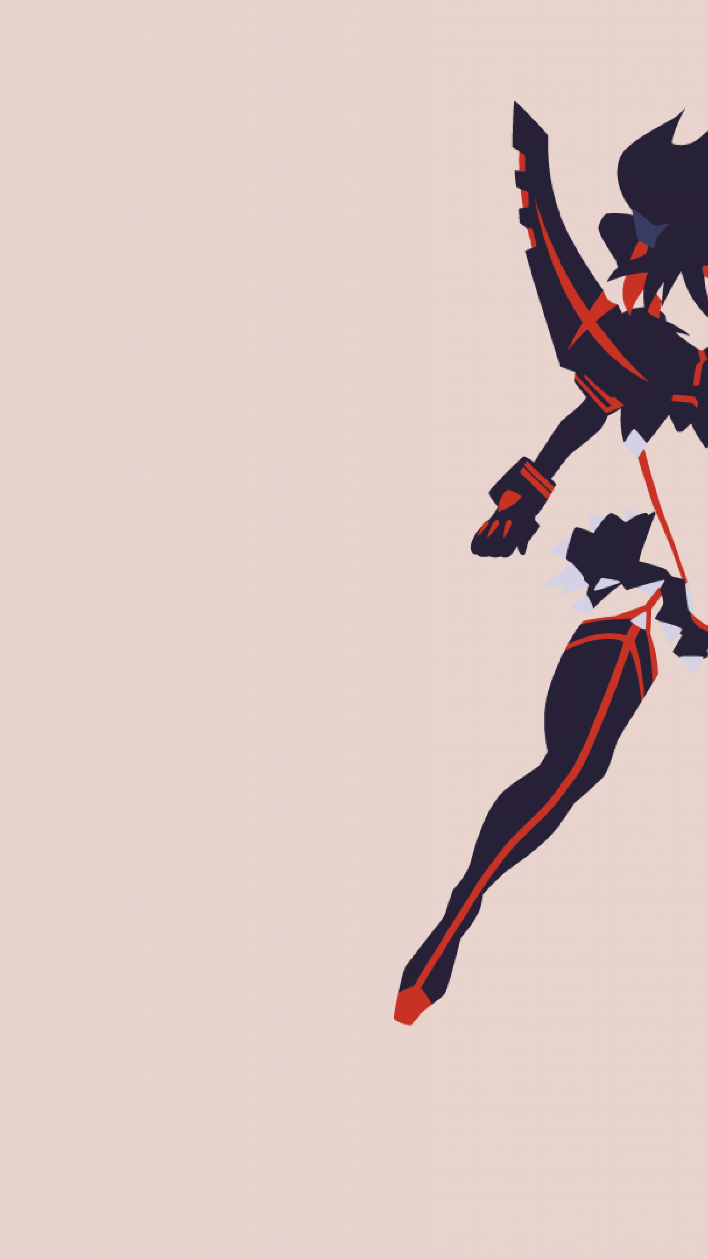 Ryuko Matoi Kill la Kill minimalista, 1440x2560 Verticale, Telefono