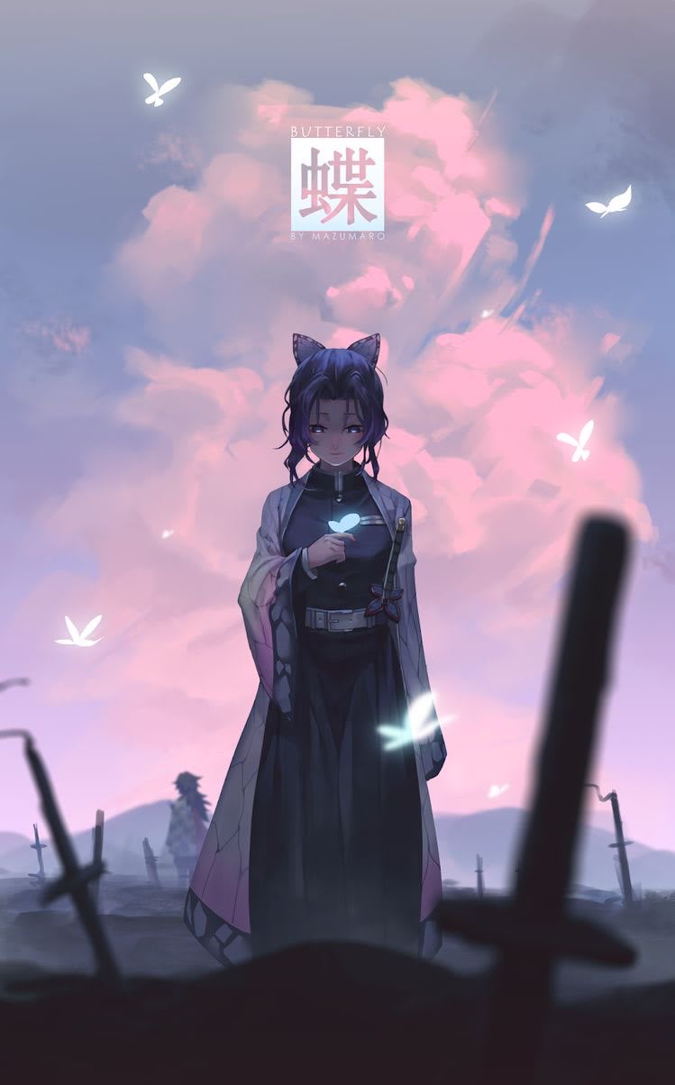 Shinobu Kocho, Demon Slayer, ammazzademoni, 749x1204 Full HD Verticale, iPhone