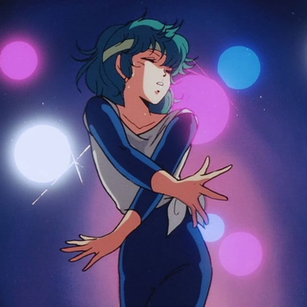 Ragazza anime retro capelli verdi, 1071x1071 HD, PC