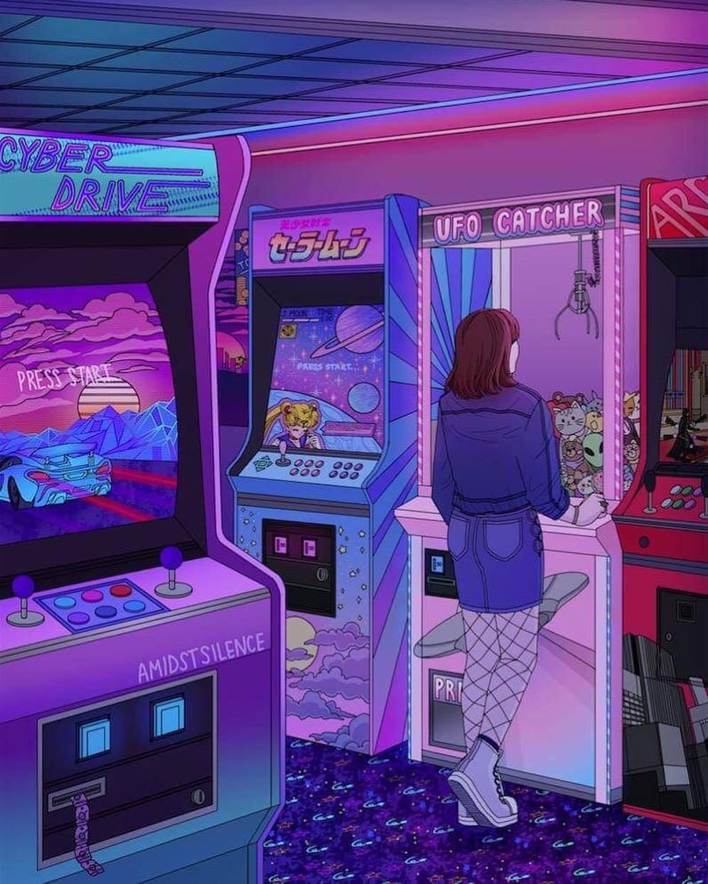 Sala giochi arcade retro anime, 996x1244 Full HD Verticale, iPhone
