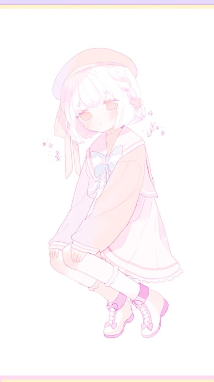 Ragazza anime rosa pastello, 670x1191 Full HD Verticale, iPhone