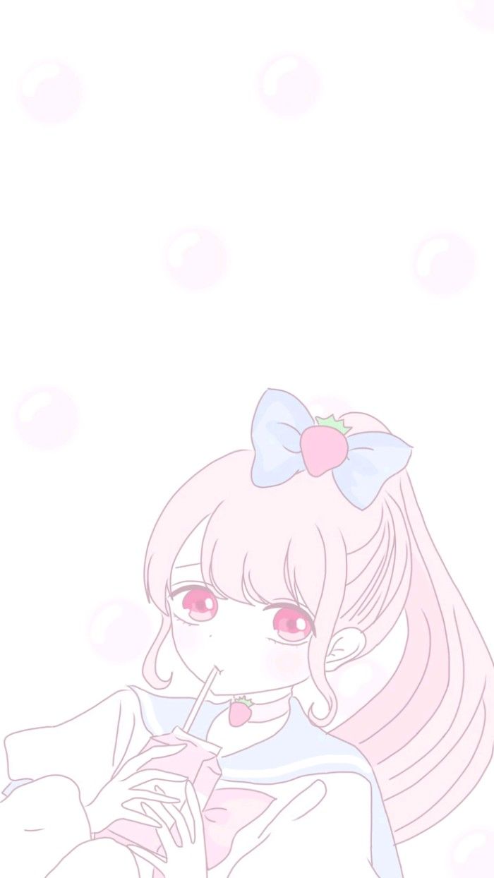 Ragazza anime pastello rosa, 700x1244 Verticale, Mobile
