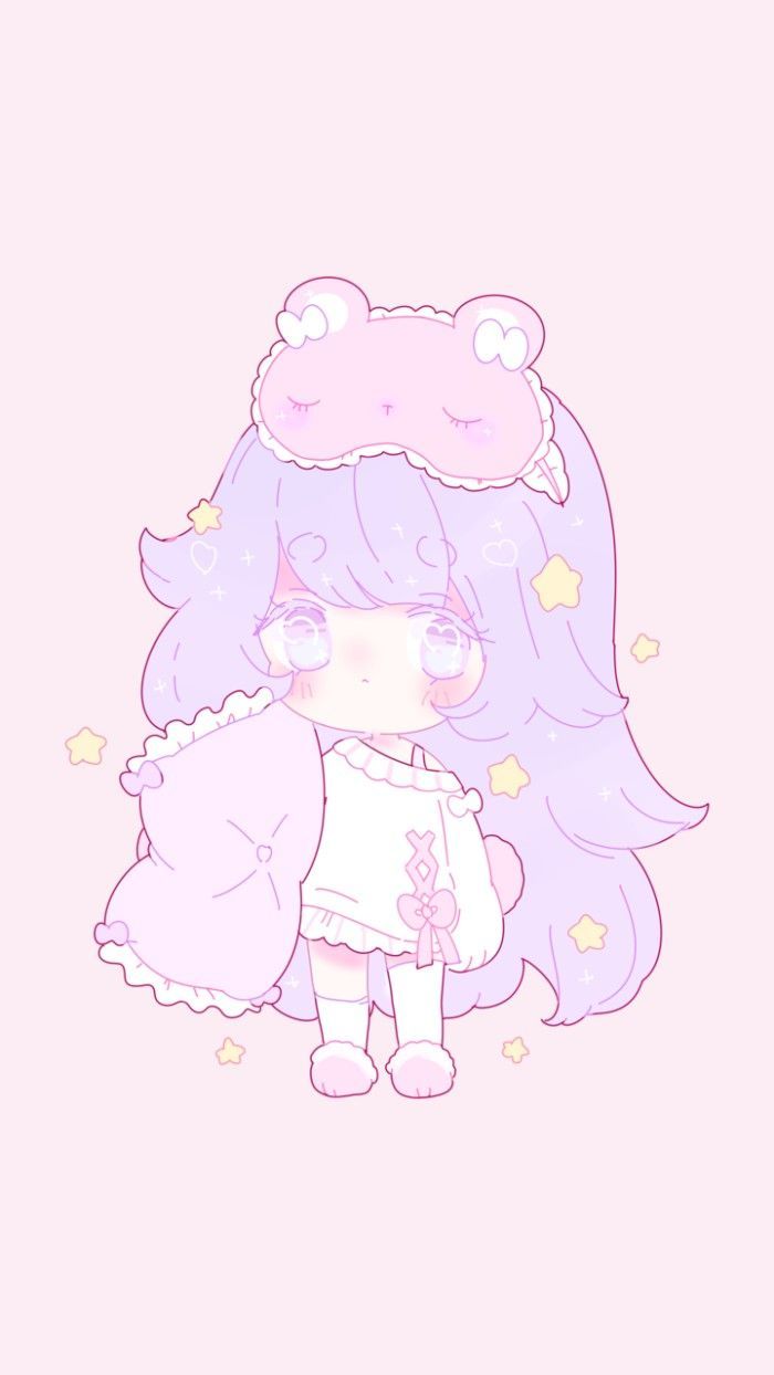 Personaggio anime kawaii pastello, 700x1244 Verticale, Mobile