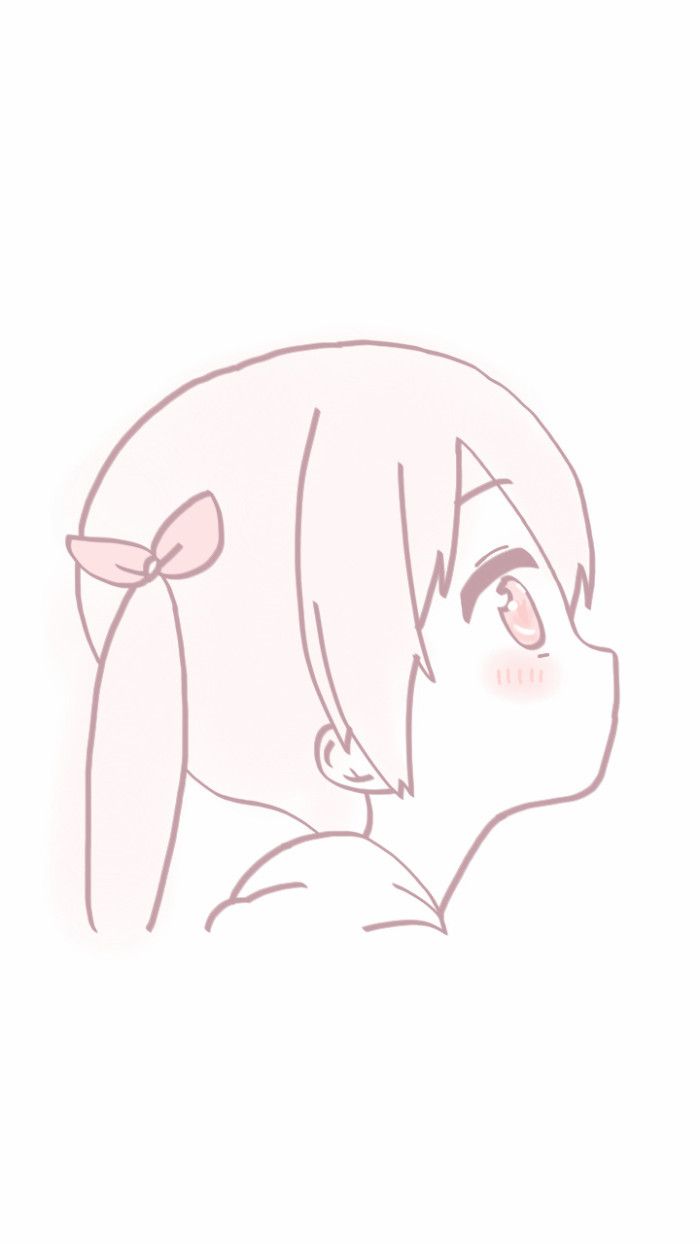 Ragazza anime profilo rosa pastello, 700x1244 Full HD Verticale, Smartphone
