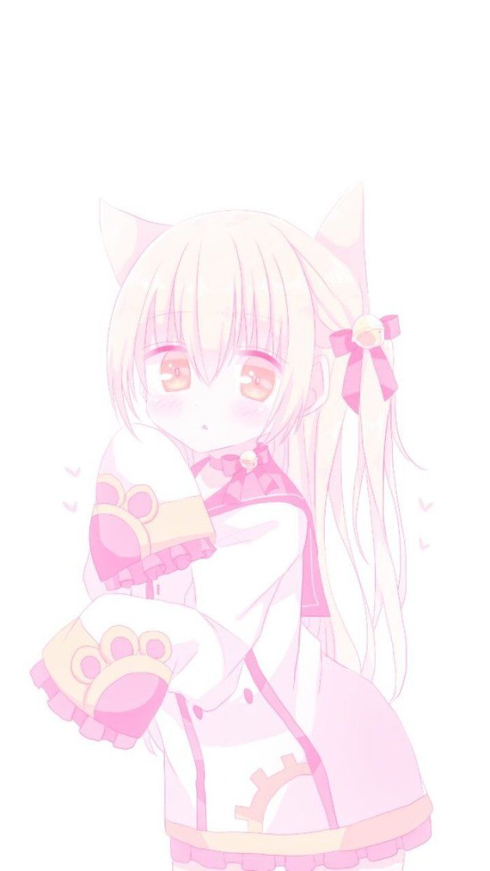 Ragazza anime neko rosa, 700x1245 Verticale, Telefono