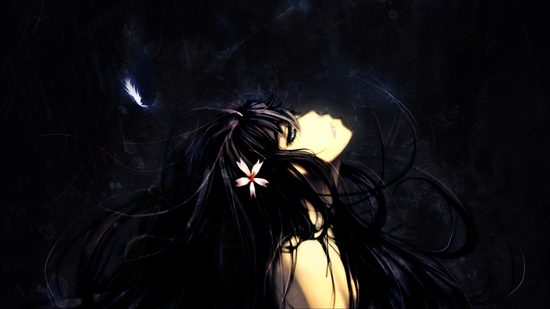 Ragazza anime capelli neri scuri, 1920x1080 1080p, Laptop