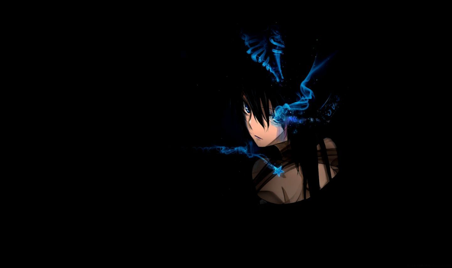 Ragazza anime silhouette scura, 1440x855 HD, Desktop