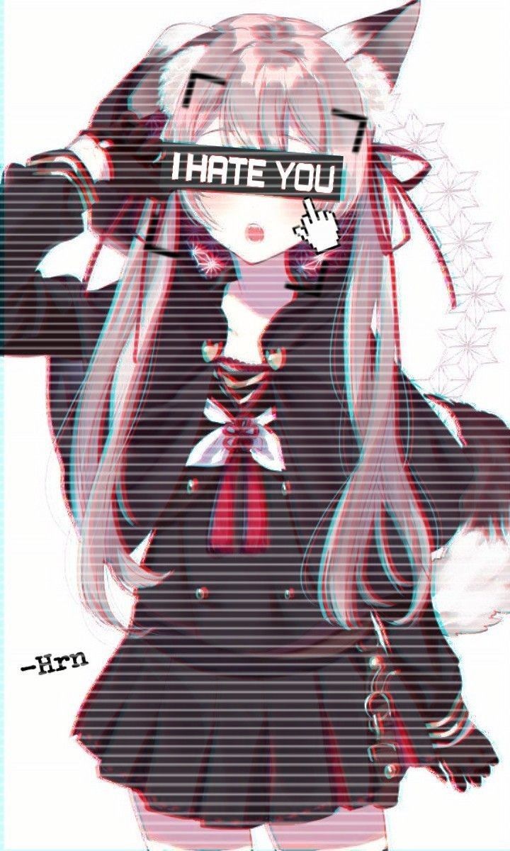 Collage anime triste bianco nero, 750x1125 Verticale, Mobile