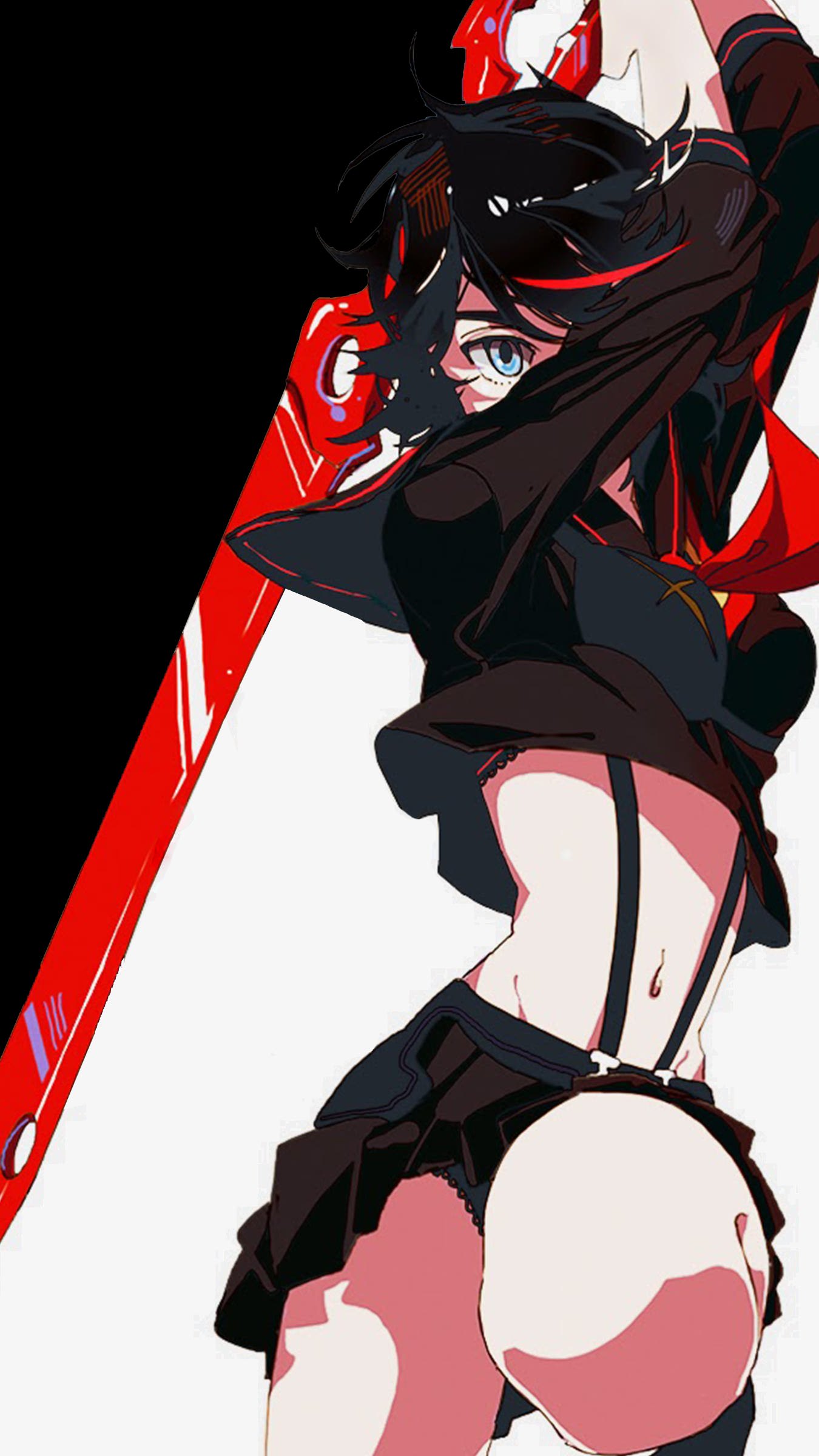 Personaggio anime rosso e nero, 1350x2400 Verticale, Telefono
