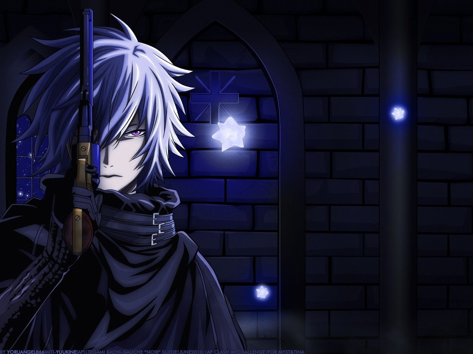 Ragazzo anime solitario, blu scuro, 1600x1200 HD, Laptop