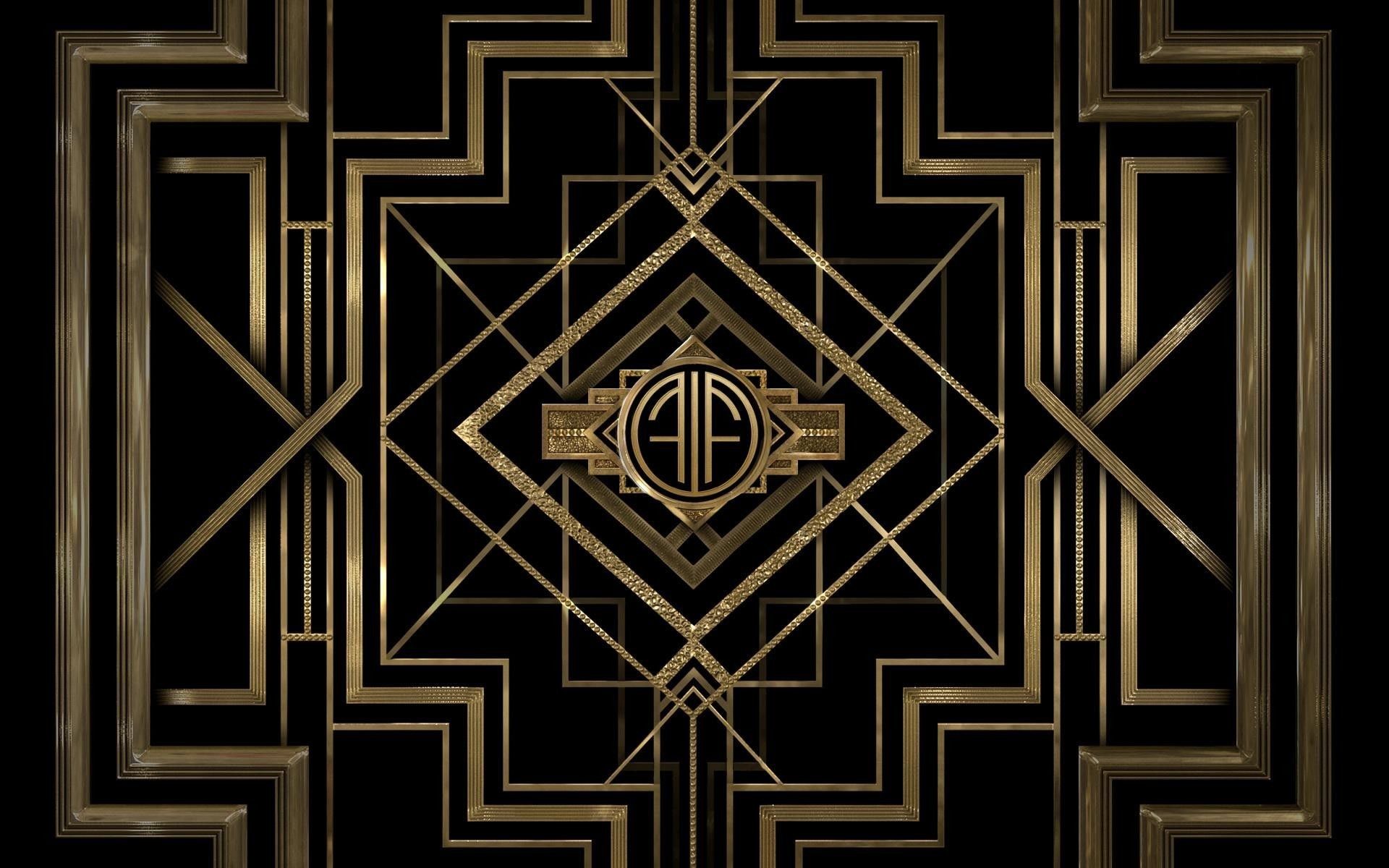 Motivo geometrico Art Deco dorato, 1920x1200 WUXGA, PC