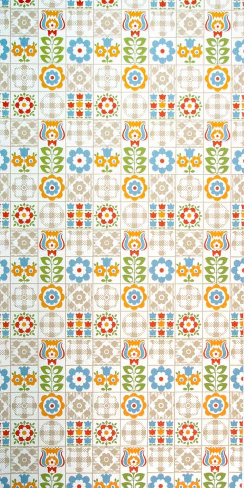 Motivo floreale geometrico anni '60, 794x1586 Full HD Verticale, Smartphone