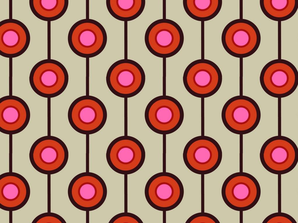 Cerchi retrò rosso rosa, 1024x768 HD, Desktop