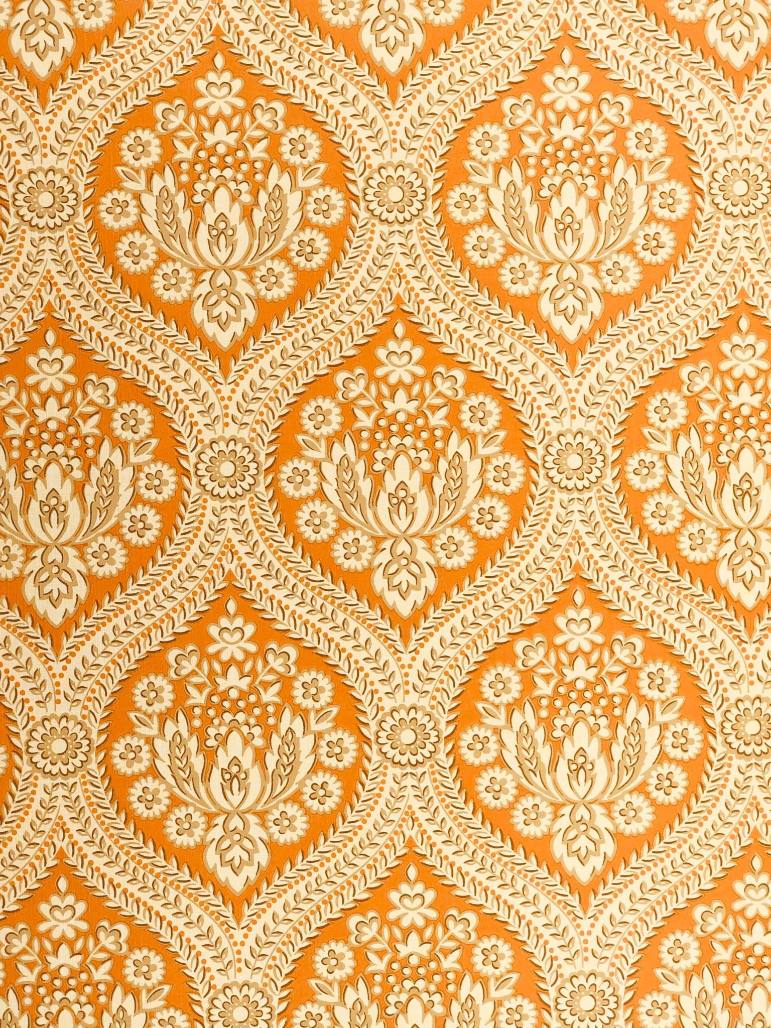Motivo damascato barocco arancione, 1536x2048 Full HD Verticale, iPhone