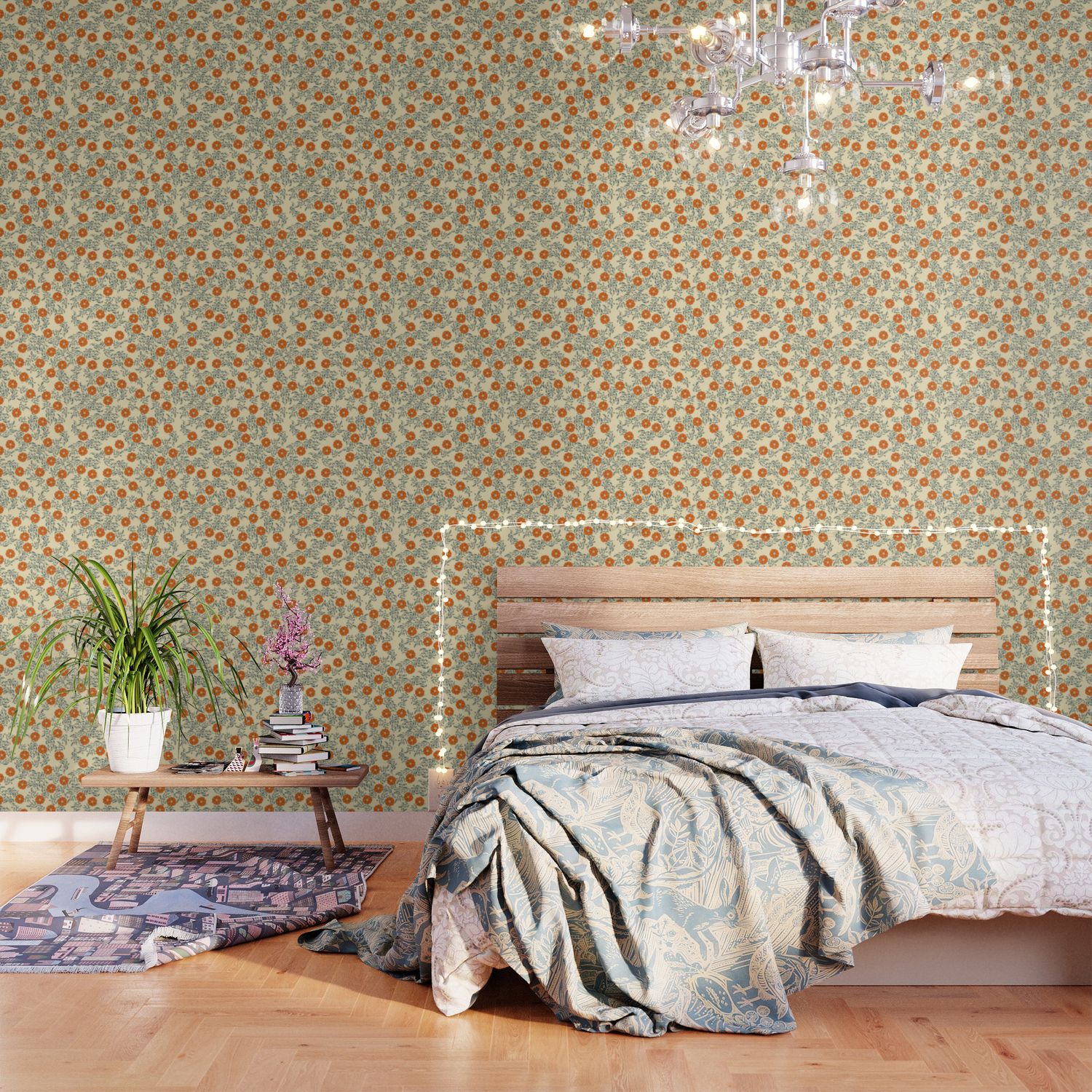 Wallpaper floreale vintage anni 60, 1500x1500 720p, MacBook Air