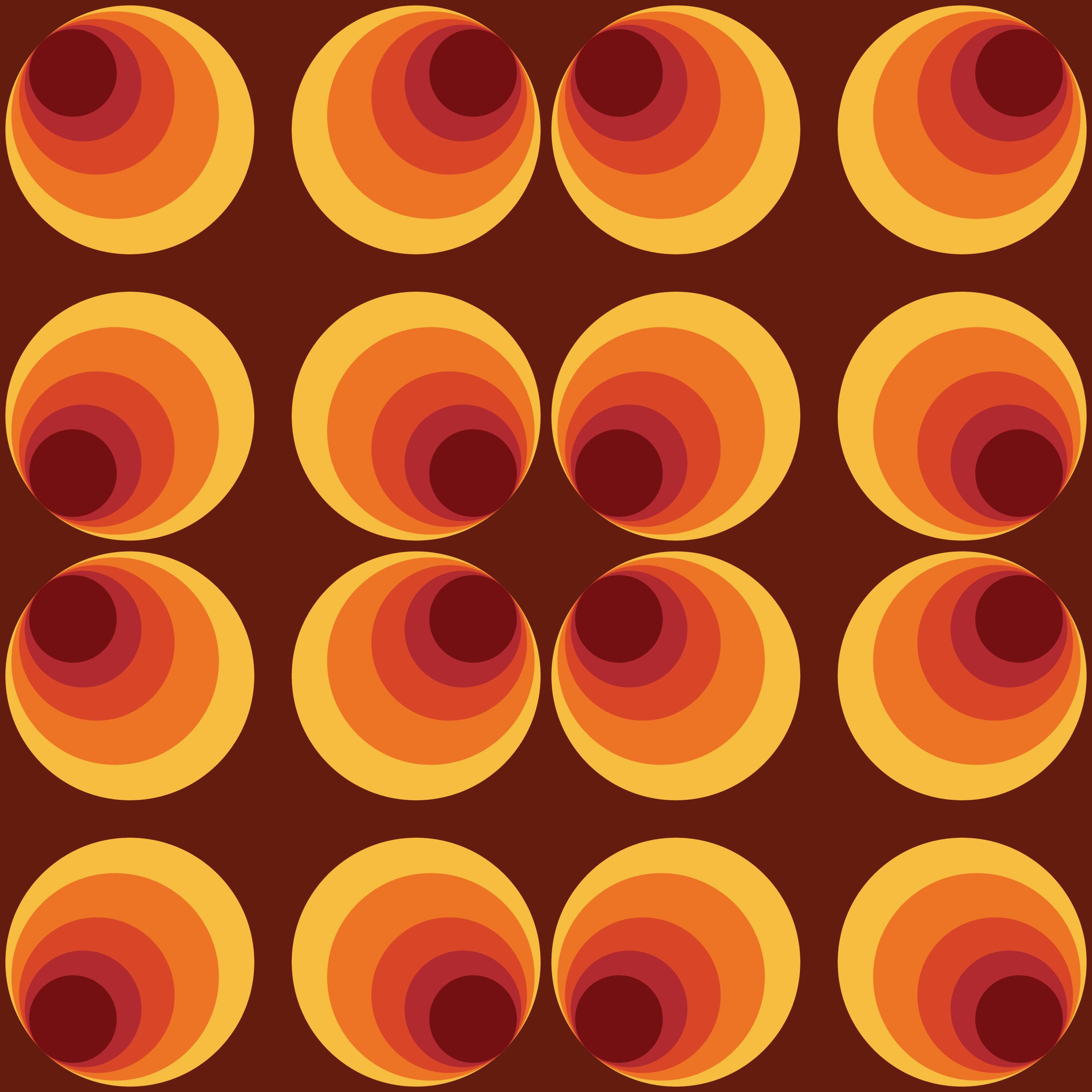 Cerchi retro concentrici arancioni, 2560x2560 WQXGA, Desktop