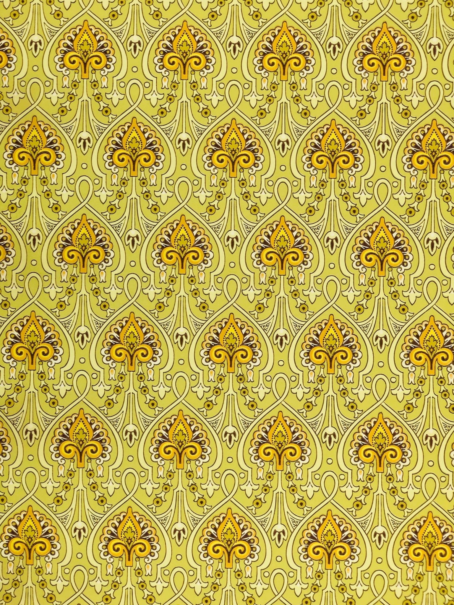 Motivo barocco floreale anni 60, 1536x2048 Verticale, Android
