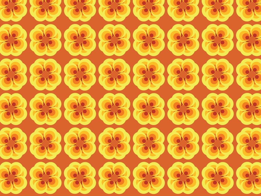 Motivo floreale giallo arancio, 1024x768 HD, Desktop