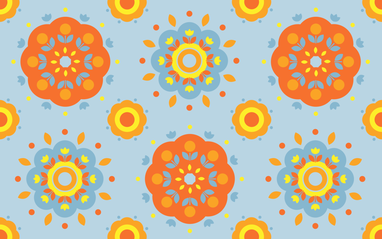 Motivo floreale geometrico anni 70, 1280x800 720p, MacBook Air