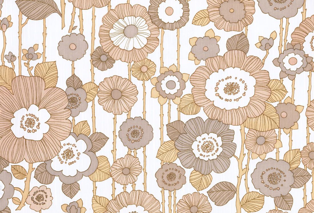 Fiori vintage marroni retrò, 1100x745 HD, Laptop