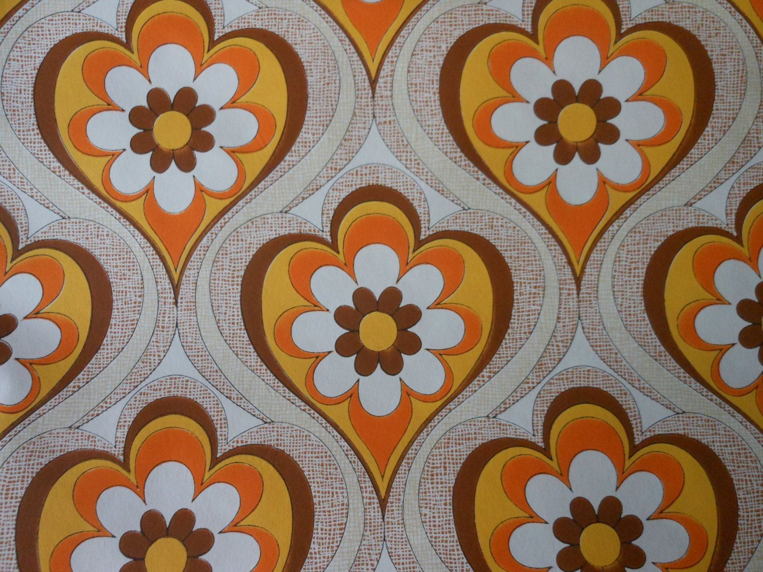 Motivo floreale retro arancione marrone, 1500x1125 720p, MacBook Air