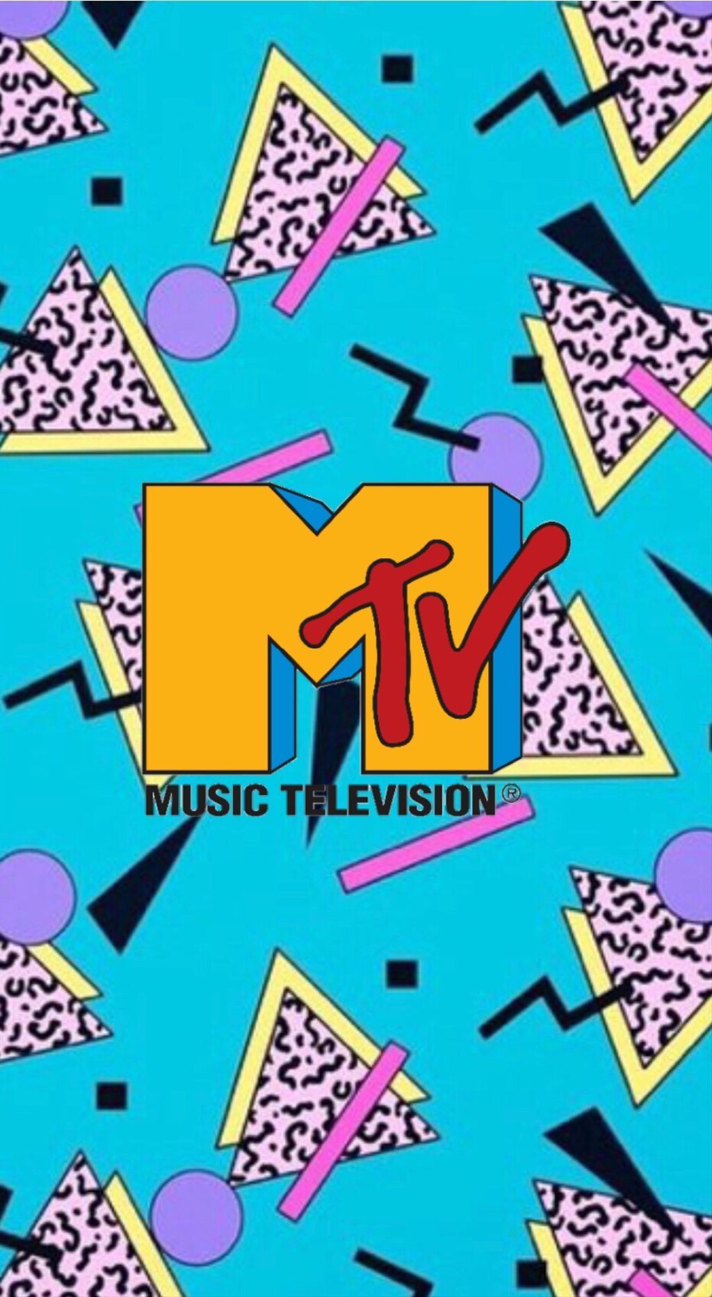 Logo MTV pattern anni '90, 1024x1866 Full HD Verticale, Smartphone